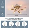 D type 6-head chandelier ceiling lamp gold