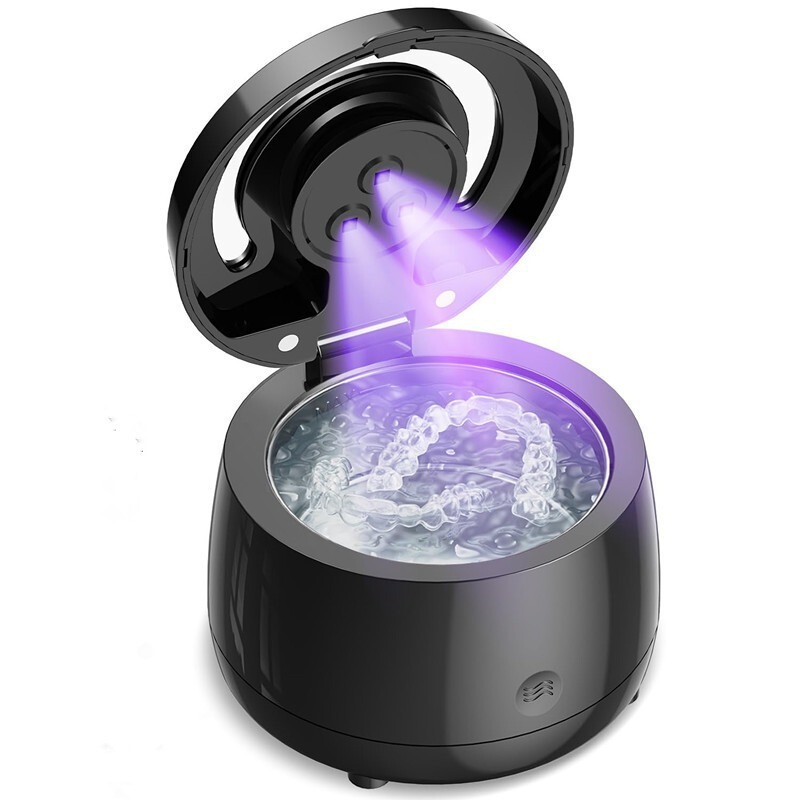 新款牙套超声波清洗机UV紫外线电动牙刷清洗器小型便携假牙清洁机|undefined