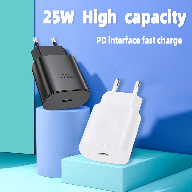 Suitable for Samsung Mobile Phone Charger Note Charging Head 25W Fast Charging Dual Typec Data Cable