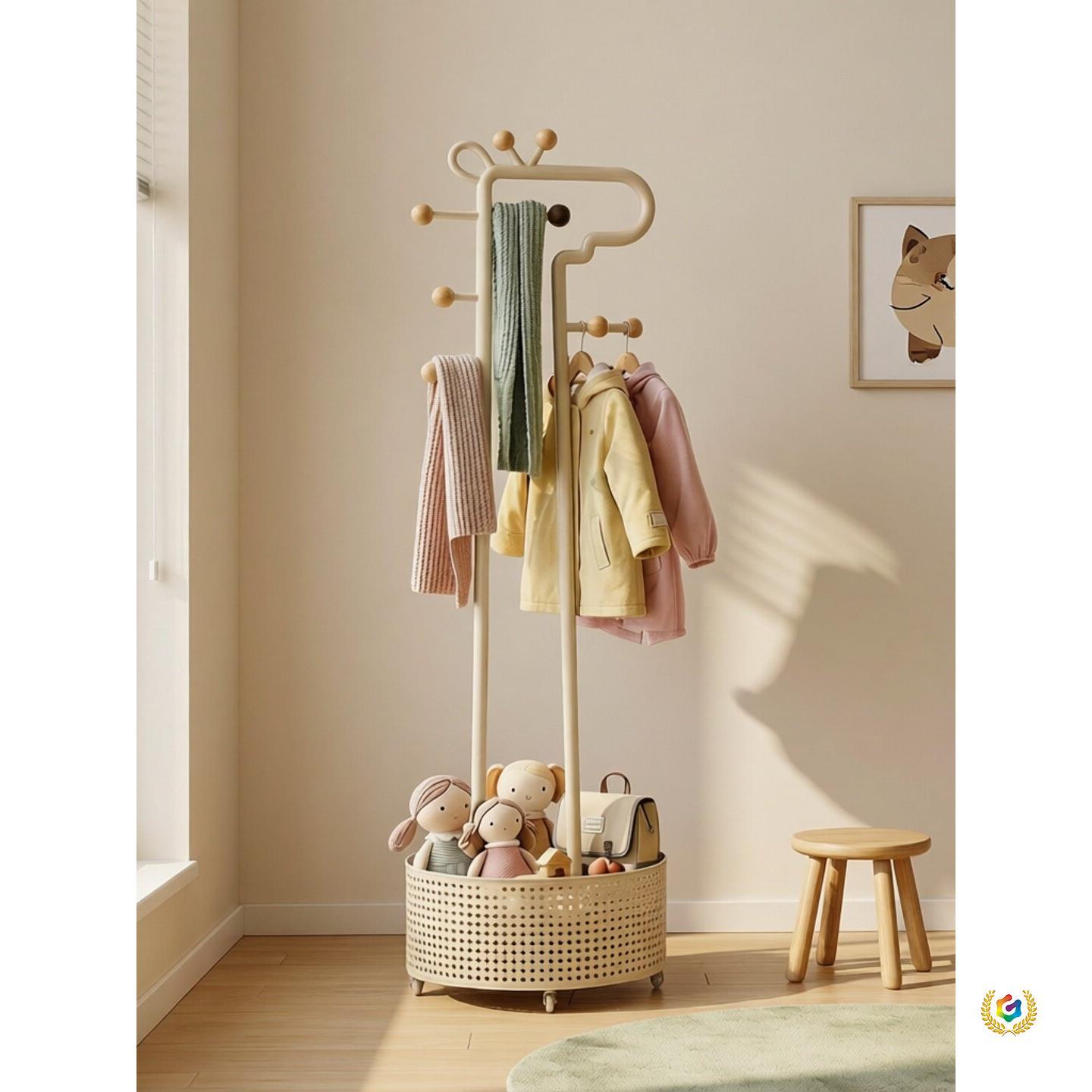 ✅ Cute little horse-shaped clothes rack for children, suitable for home use, bedroom, bedside, or end of bed, and can be moved around to store clothes