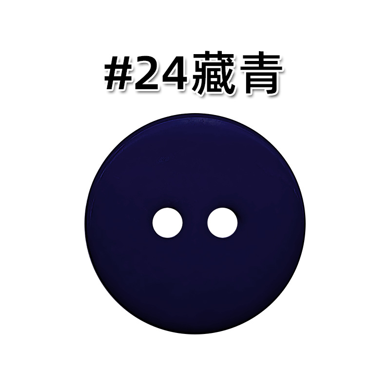 Resina de color de dos ojos Botón de pan suéter de cachemira de color caramelo botón de la camisa de los niños botón de la etiqueta engomada hecha a mano