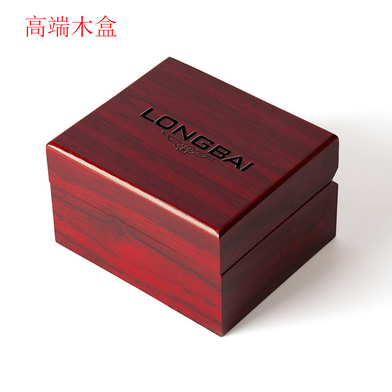 LONGBAI/Langbai reloj caja de embalaje en stock caja de reloj con tapa de caja de joyería caja de embalaje cartón en stock