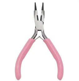 Pink handle jewelry pliers 1pc/pack