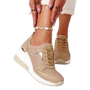 Large size foreign trade women's shoes cross-border summer new European and American thick-soled wedge casual shoes strap sneakers cross-border