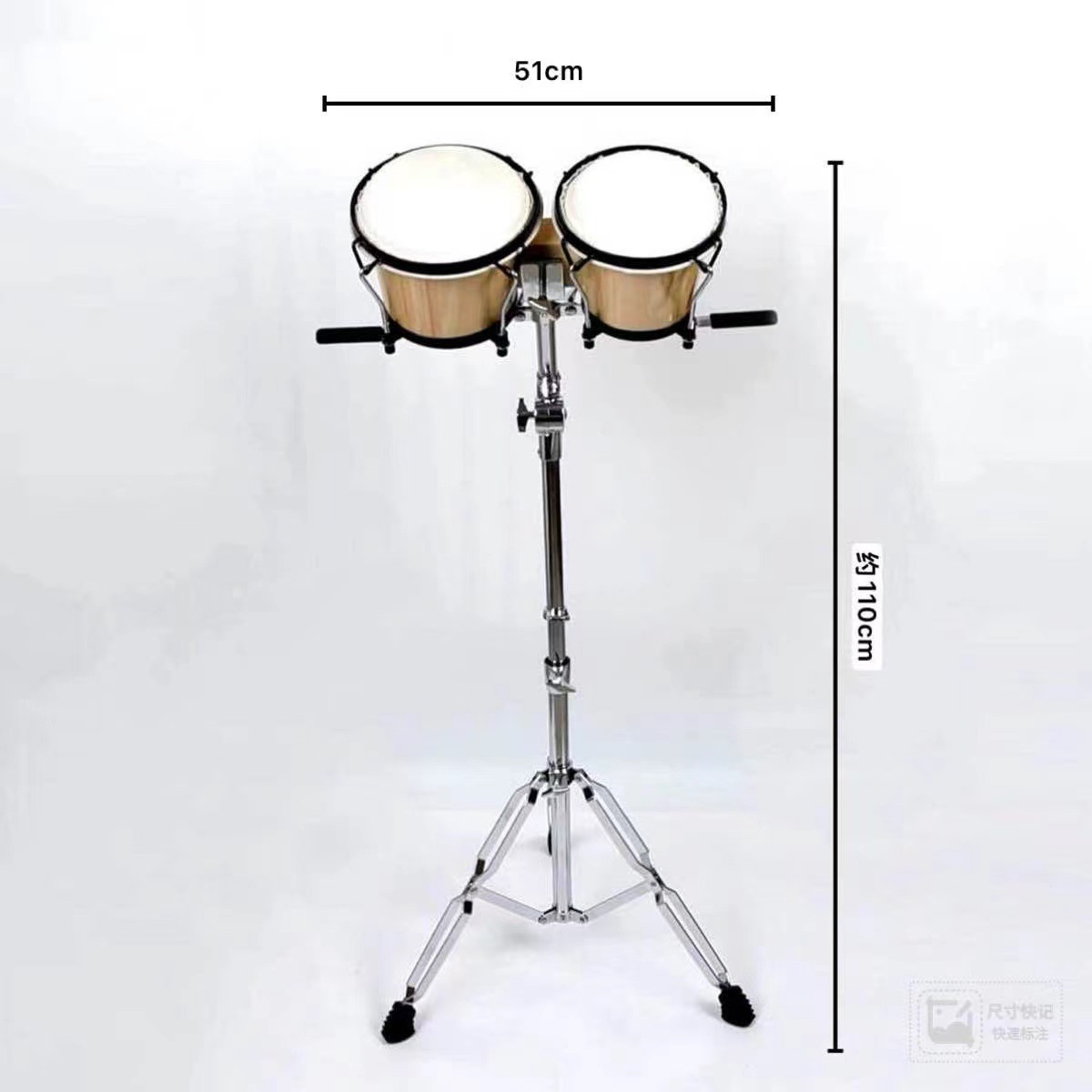 Orf Bongo Drum Instrumento de percusión Kangjia Drum Educación temprana Instrumento de enseñanza de música Djembe Tambor de mano Tambor de piel de vaca 6 7 pulgadas