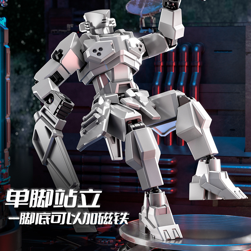 Nuevo Lucky 13 más articulaciones armadura de absorción magnética móvil muñeca guerrero de ensamblaje de deformación mecha modelo juguete