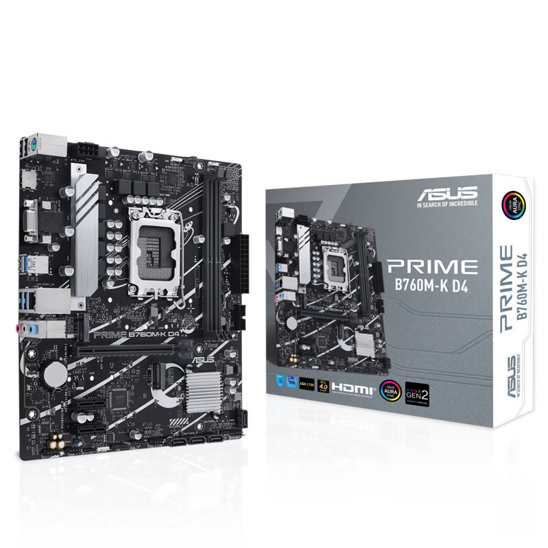 ASUS PRIME B760M-K D4 Desktop Computer Motherboard for 13 Generation CPU 13100/13400 ASUS PRIME B760M-K D4 Desktop Computer Motherboard for 13 Generation CPU 13100/13400