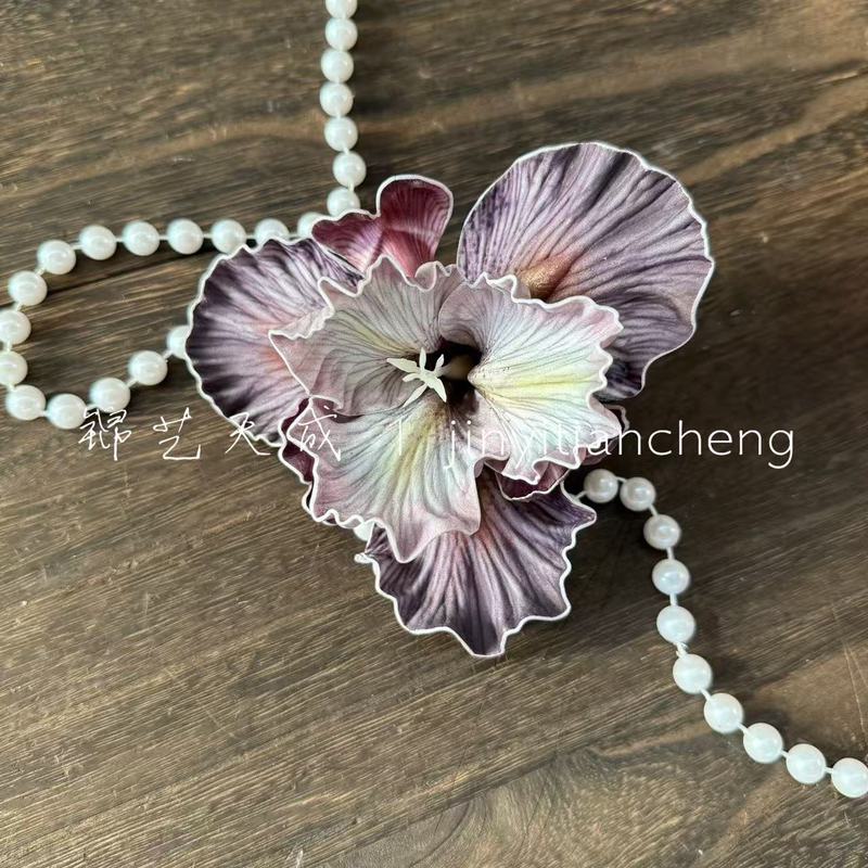 仿真eva手感鸢尾花花头 爱丽丝头饰发夹香薰礼盒装饰拍照道具|undefined