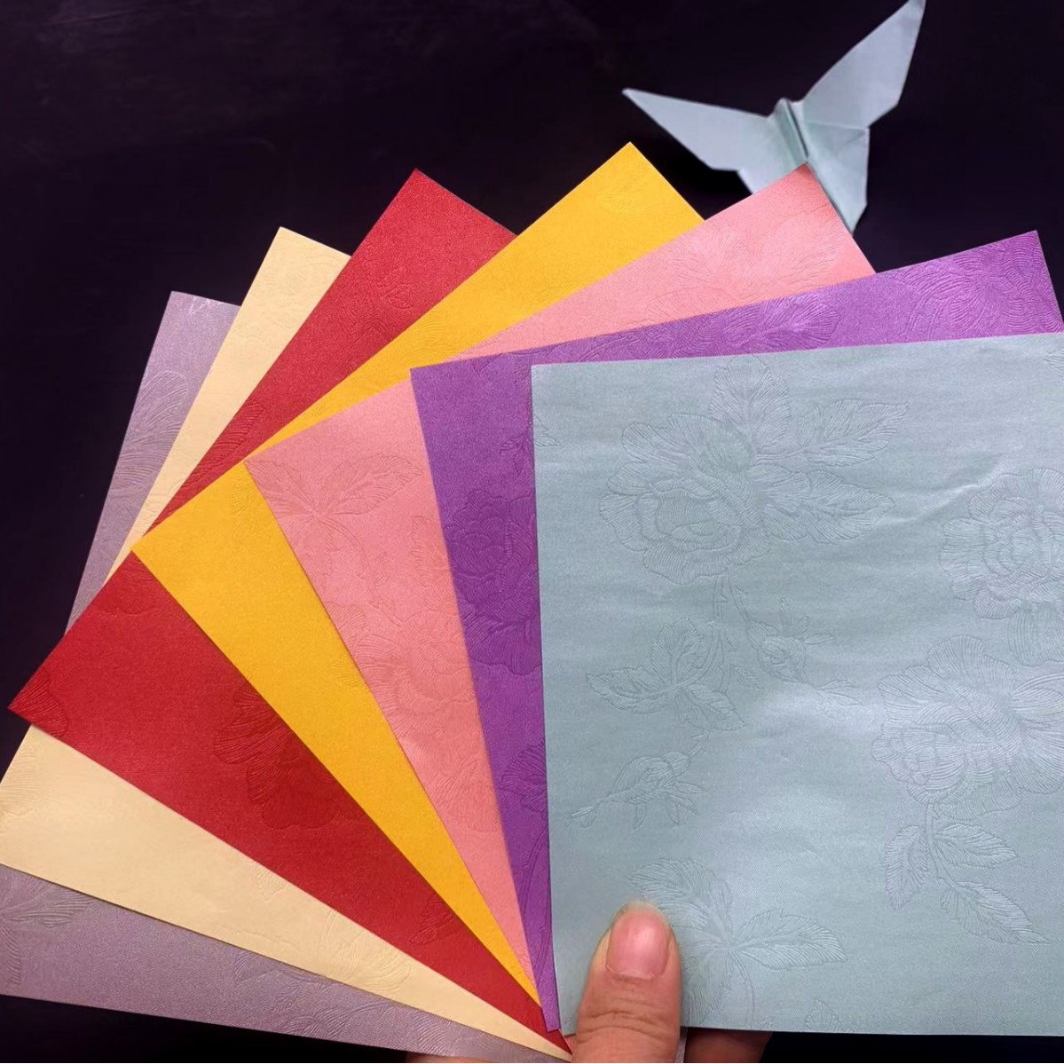 Papel de perla, papel de color para niños, cuadrado de color, papel artesanal, jardín de infantes 15 cm, red hecha a mano, DIY