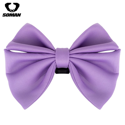 Cross-Border Helmet Decoration with Cute Girl Bow, Detachable Style, for Motorcycle, Electric Vehicle, Cycling, and Skiing Decoration (Motosiklet dəbilqələri) - purple