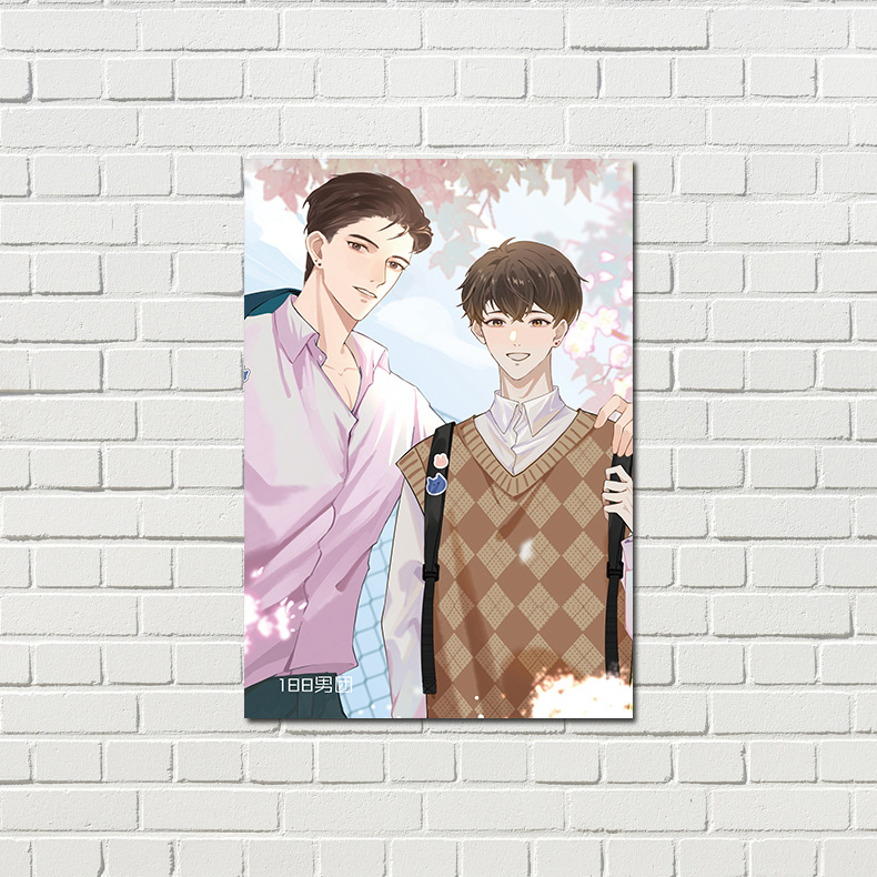 188 Men's Team Poster HD Coated Paper 1 Set of 8 Anime Surrounding Dormitory Wall Stickers Decorative Painting Background Wall