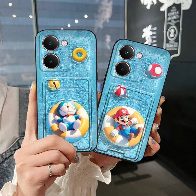 Suitable for Oppo Mobile Phone Cases, Personalized Swimming Rings, Change, Full Edge, Couple Photo Card Holders, Trendyy Cute Pet Texture