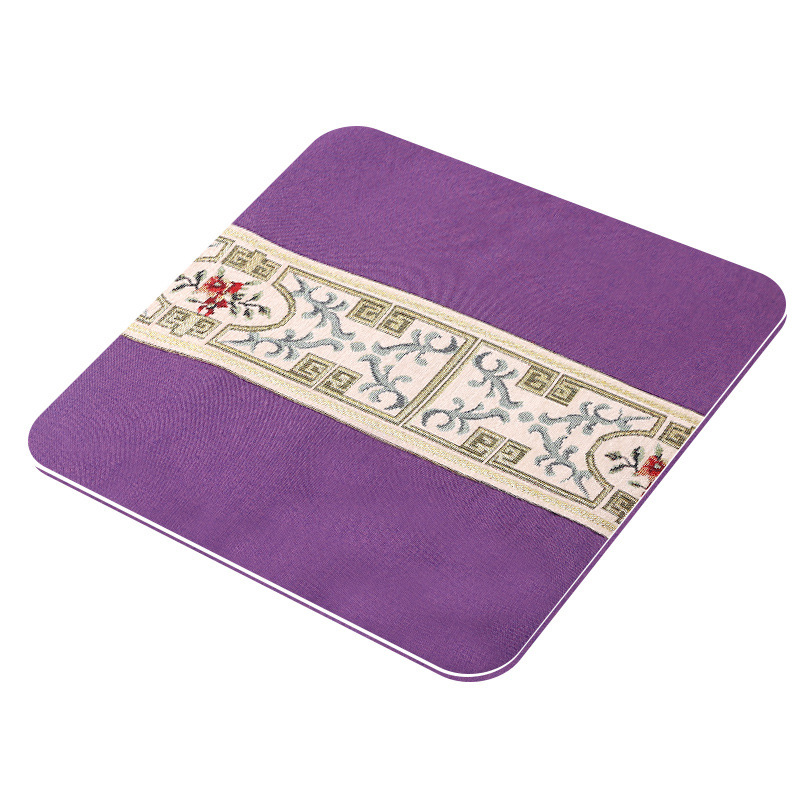 Purple cotton and linen moxa velvet cushion [non-heating style]