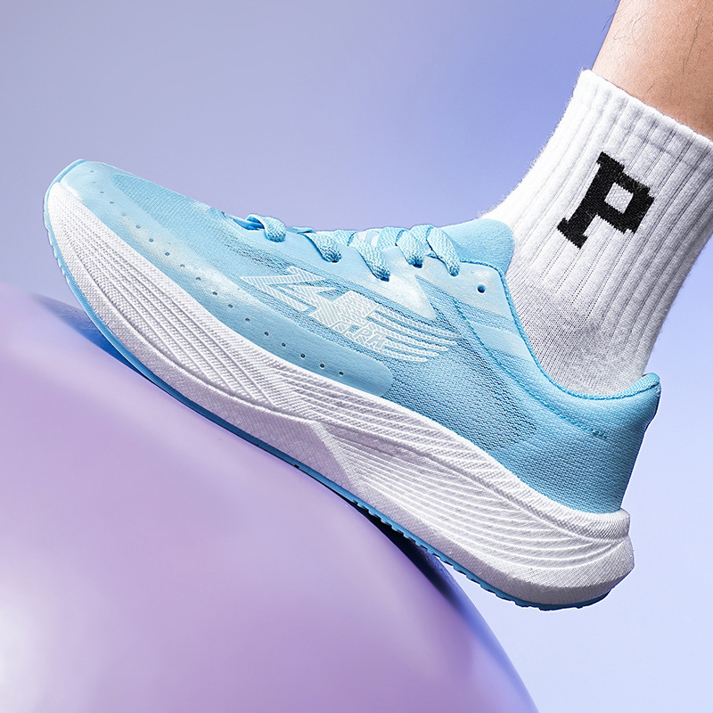 Guochao palomitas de maíz ultra ligero transpirable amortiguador rebote profesional zapatillas de carrera de maratón para hombres y mujeres zapatillas deportivas de carreras de estudiantes