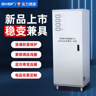 Guangfa Fully Automatic Ac Voltage Stabilizing and Transformer Integrated Machine 220V Household Factory Test 260-450V Stable and Variable Integrated Machine