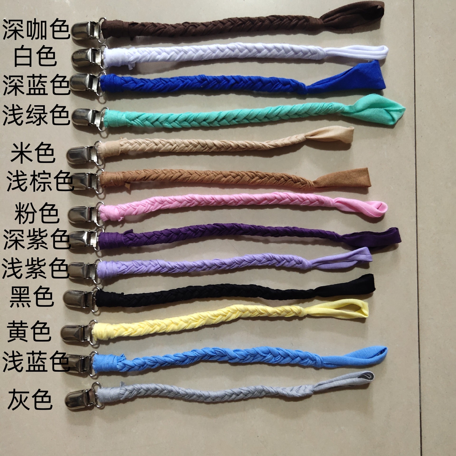 Amazon foreign trade pacifier tooth glue anti-drop pacifier clip pacifier chain