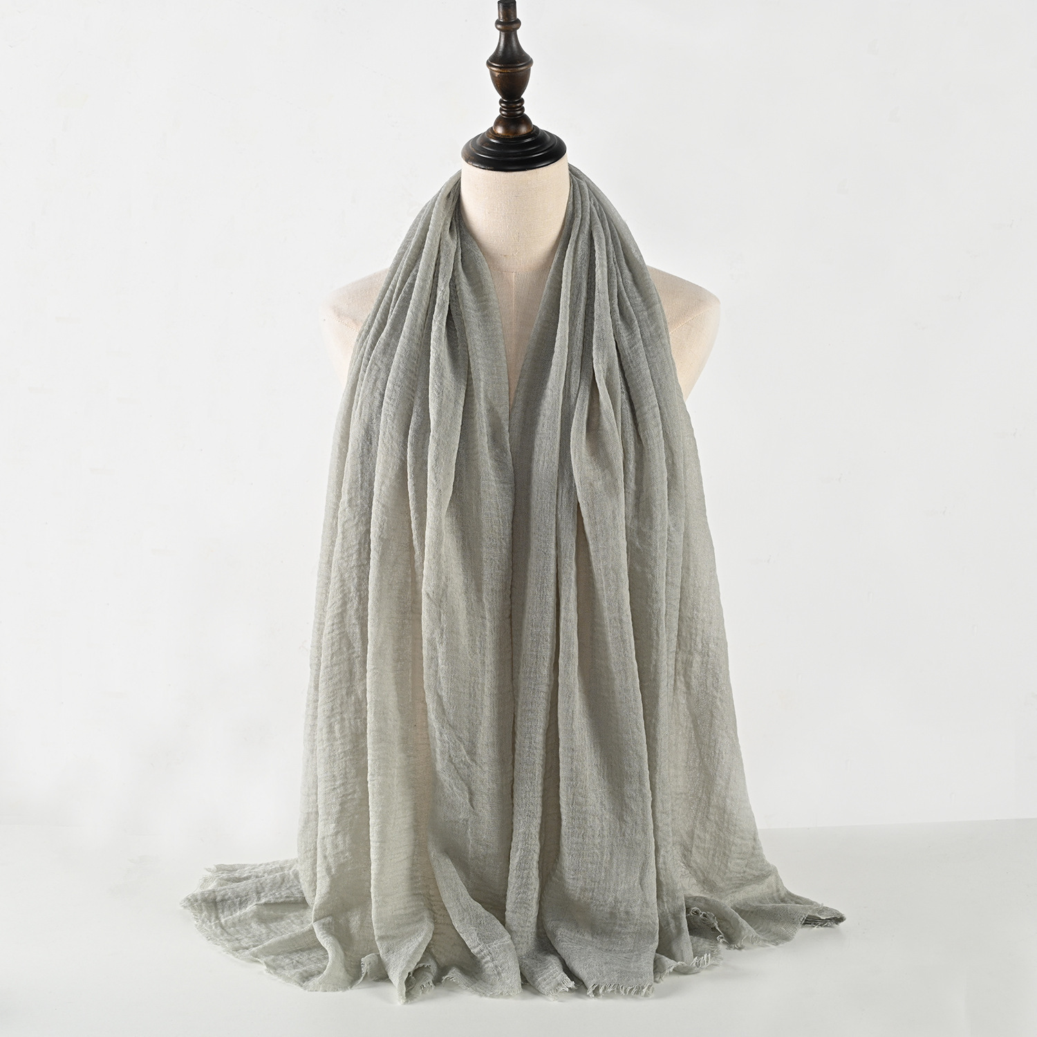 150g Weight Silk Scarf Classification Holiday, Daily Occasion Cotton Material Solid Color Pattern Spring&Summer Season Women's Gender Vacation, Simple Style Style Women's Vacation Simple Style Solid Color Cotton Silk Scarf 4