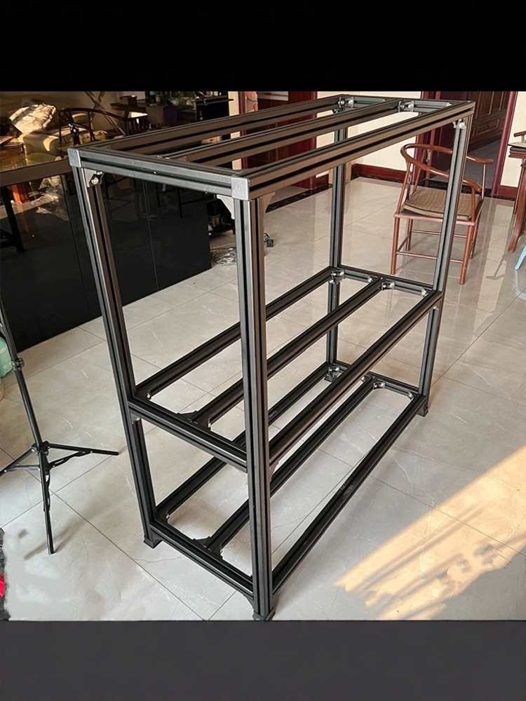 铝合金型材鱼缸架龟缸底柜底座铝型材承重框架工业风架子
