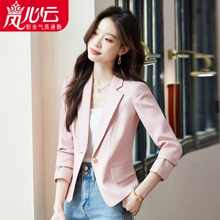 黑色小西装外套女新款春秋高级感小个子修身气质短款西服上衣2807