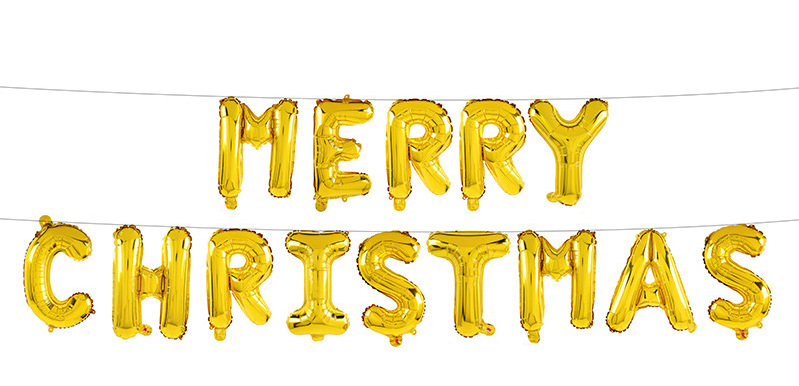 Christmas Basic Simple Style Letter Aluminum Film Christmas Balloons display picture 2