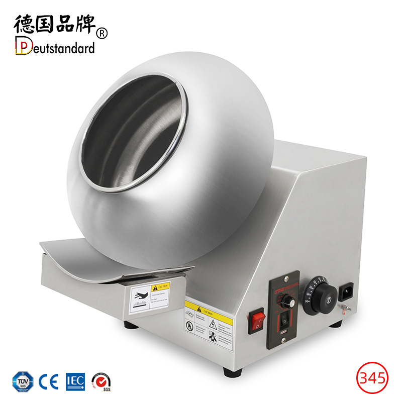 商用大容量巧克力糖衣机8L圆缸翻滚裹衣设备电热翻滚朱古力糖衣机