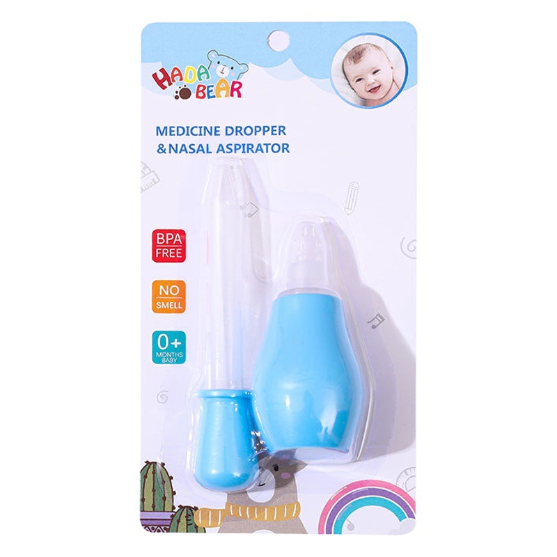 Bebé aspirador nasal manual limpiador de moco bebé gotero alimentador de agua traje de combinación