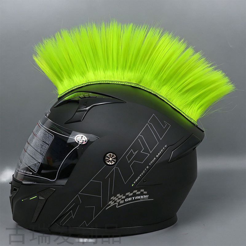 Motorcycle Helmet Decorative Wigs European and American Men's and Women's Knights Moxigan Chicken Crown Head Funny Activity Props Headwear