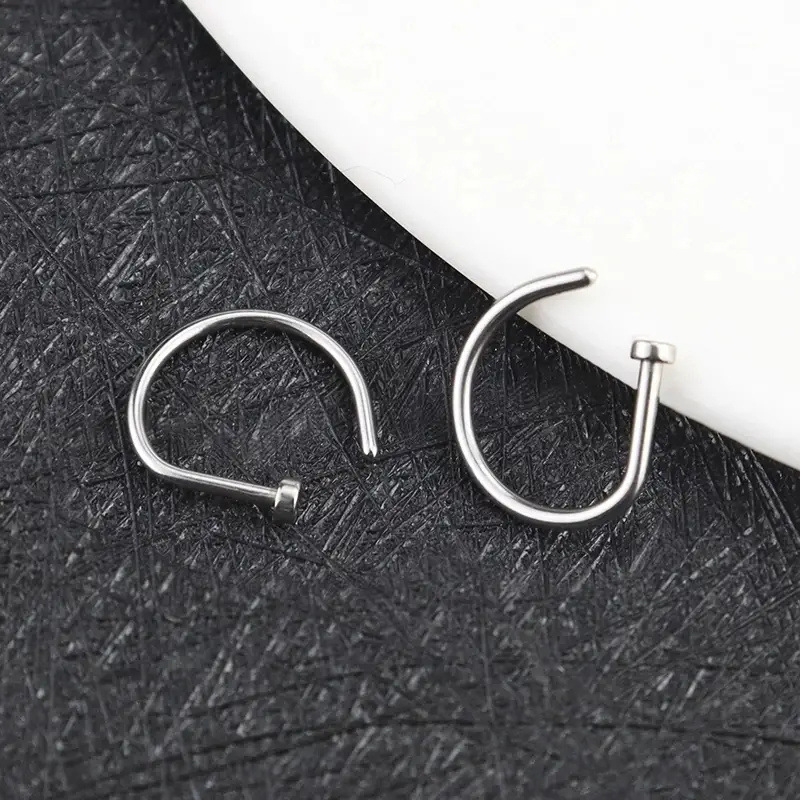 Simple Style Solid Color Copper Nose Ring In Bulk display picture 11