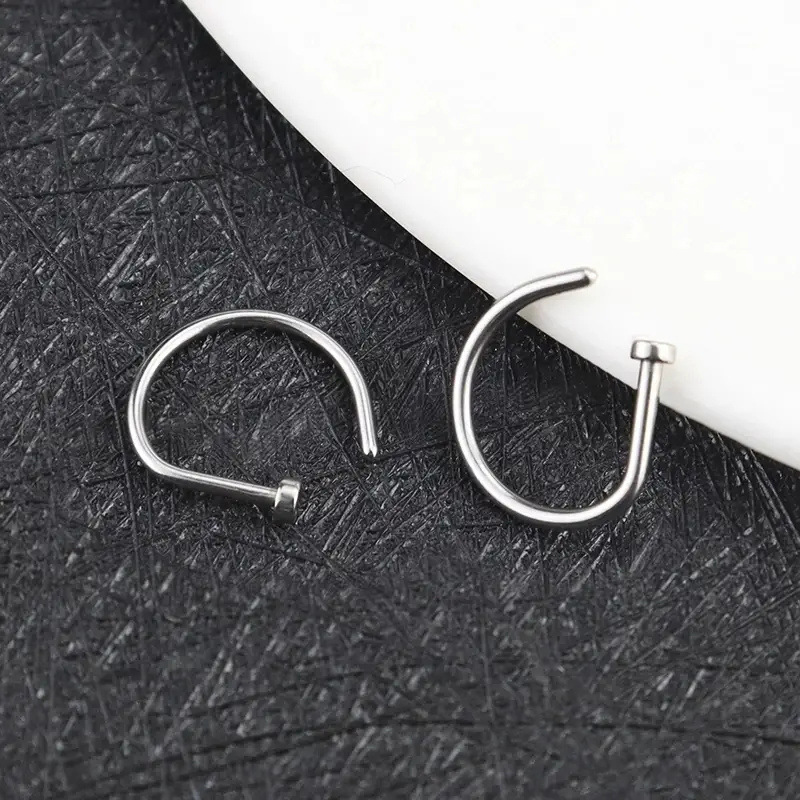 4g Weight labret / monroe stud Piercing needle type Nose Ring Classification 1 Pair Quantity Daily Occasion Copper Material Solid Color Pattern Women's Gender Plating Design Simple Style Style Simple Style Solid Color Copper Nose Ring In Bulk Nose Pin 10