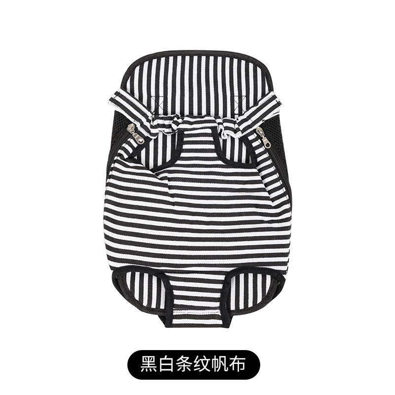 검은 색과 흰색 줄무늬가있는 4 코너 백