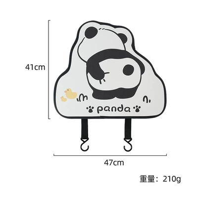 Seat Storage Bag, Chair back anti-kick pad - panda-panda-three-dimensional-anti-kick-pad