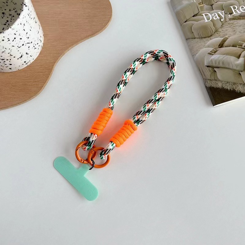 Cuerdas de muñeca de nylon portátil corto punto de onda cuerdas de muñeca de color anti-perdida cuerdas de tela de mano cuerdas de caja de teléfono