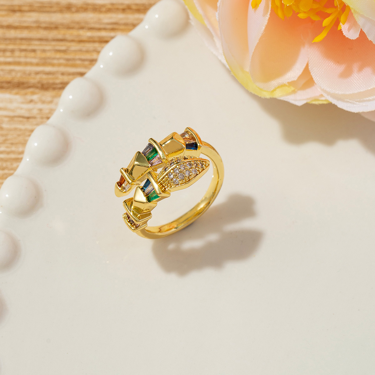 Anello da donna con cintura piena di diamanti, nuovo design di moda vintage_voghion.com