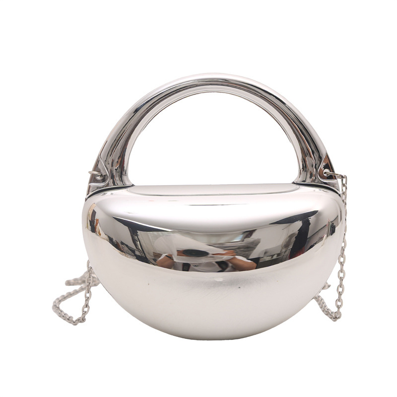 Bags Unique Evening Clutch 2025 New Arrival European & American Fashion Glossy Acrylic Box Bag Women's Handheld Dumpling Bag - Thumbnail 6