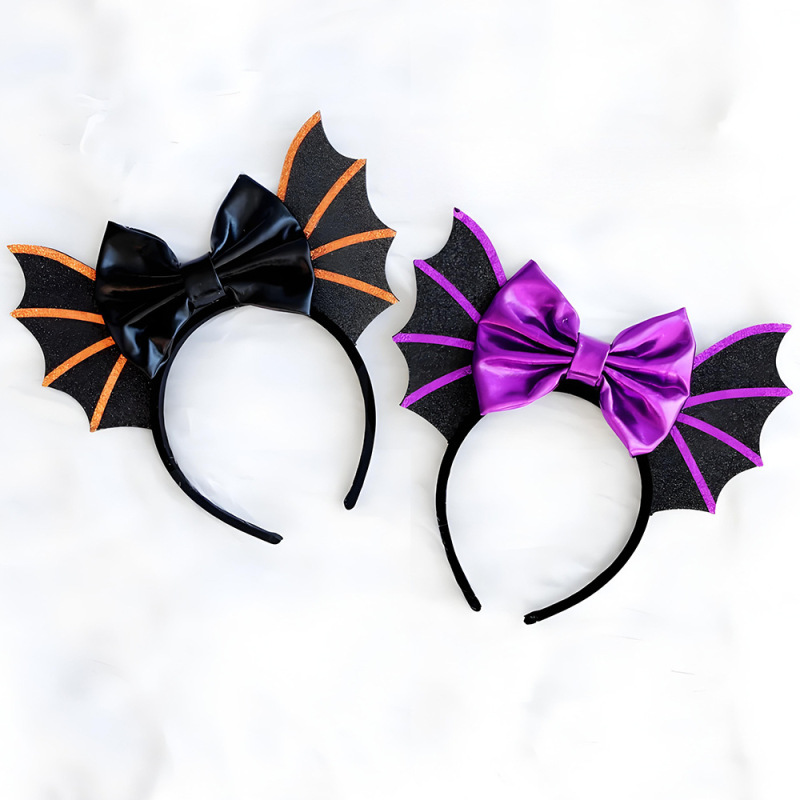 ハロウィン子供のリボンヘッドバンド面白いコウモリヘアアクセサリーコスプレヘッドバックルホリデーパーティードレスアップヘアアクセサリー|undefined
