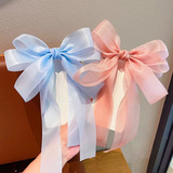 Заколка для волос с бантиком, заколка-крабик, аксессуар для волос, шпильки для волос, премиум класс