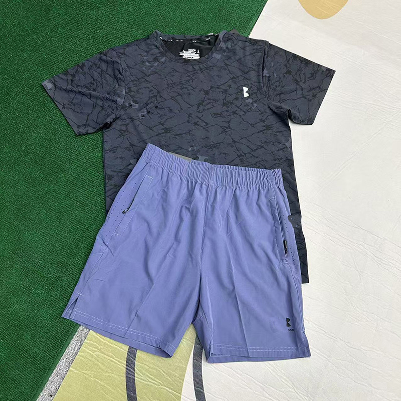 Hombres nuevos al por mayor deportes de secado rápido transpirables camisetas de manga corta entrenamiento de hielo suelta chaqueta casual fitness correr