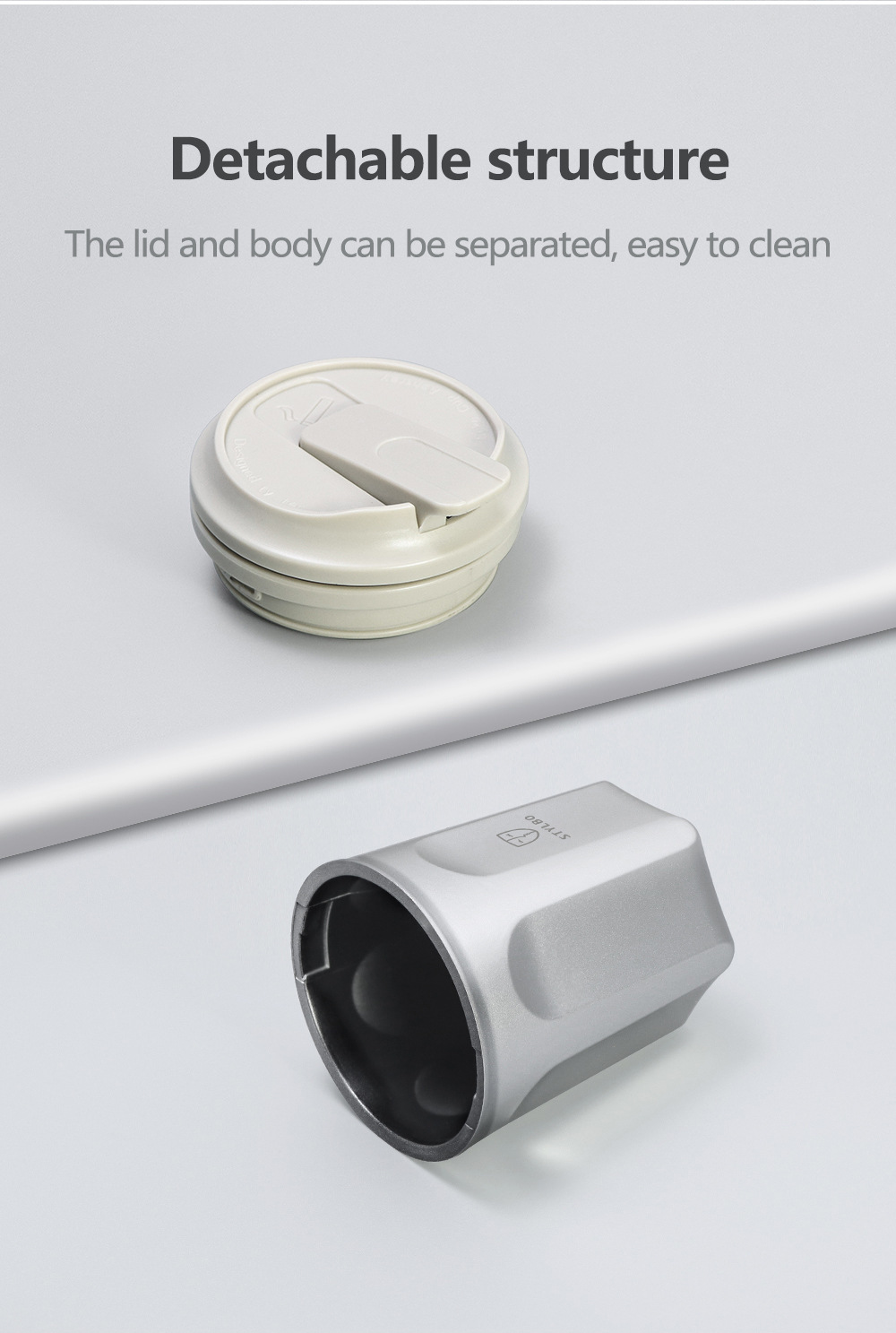 Stylbo Car Ashtray with Light, Anti-Fly Ash, Universal Car Interior Accessory, Car Ashtray Cup with Lid