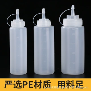 定制压酱刻度挤酱瓶尖嘴番茄酱调料瓶带盖酱汁酱料挤壶分装沙拉瓶