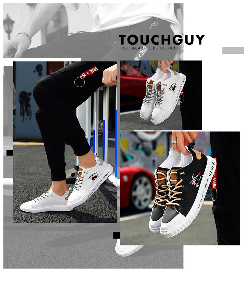 s Summer White Shoes Canvas Casual Shoes Breathable Sneakers Fashion Trendy Men's Casual Shoes Low Top Sports Shoes Men's Shoes_voghion.com