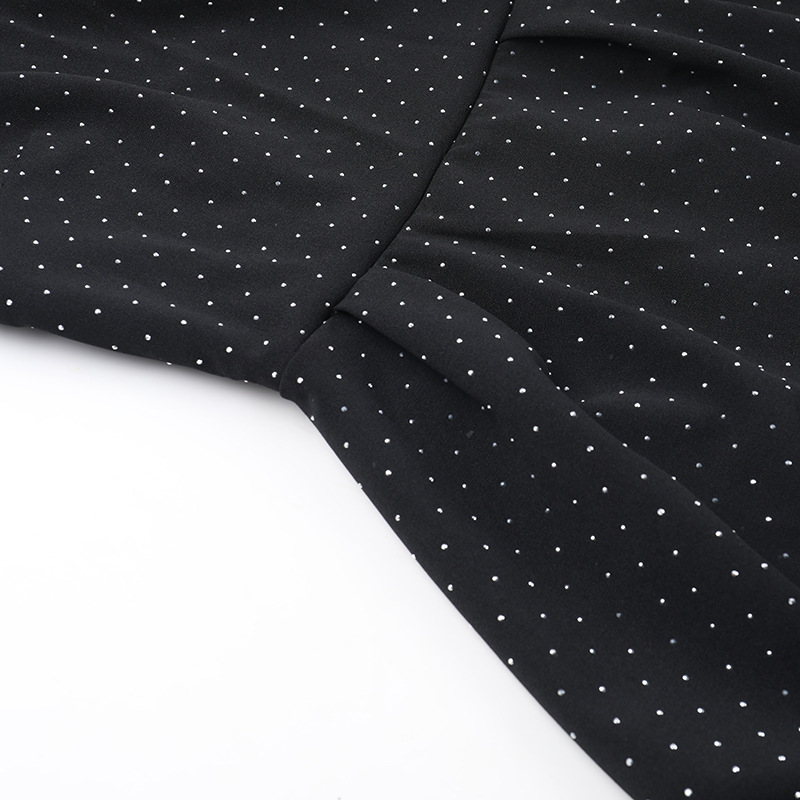 Autumn Elegant Sexy Slim Fit Rhinestone Halter Sleeveless A line Dress Women