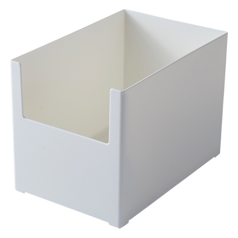 Gabinete de cocina de estilo japonés cajón de almacenamiento caja de organización de plástico máscara cosmética de escritorio caja de almacenamiento de ángulo recto