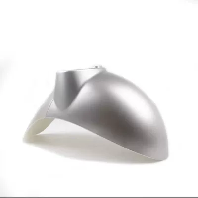 front fender of the Little Turtle Motorcycle Fender - matte-silver-white-small-turtle-king-front-mudguard-comes-with-installation-screws