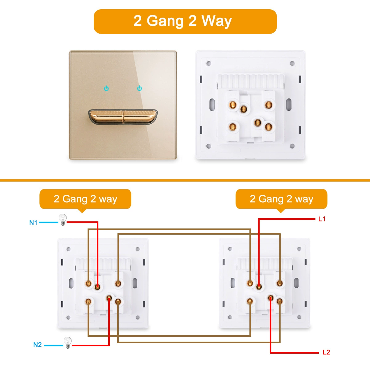 Switch key, glass light panel, LED wall universal lamp
