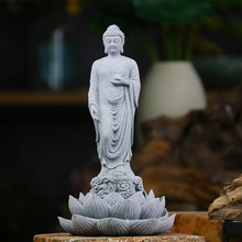 中式阿彌陀佛像擺件園藝花卉茶室佛陀裝飾釋迦牟尼佛魚缸造景擺設