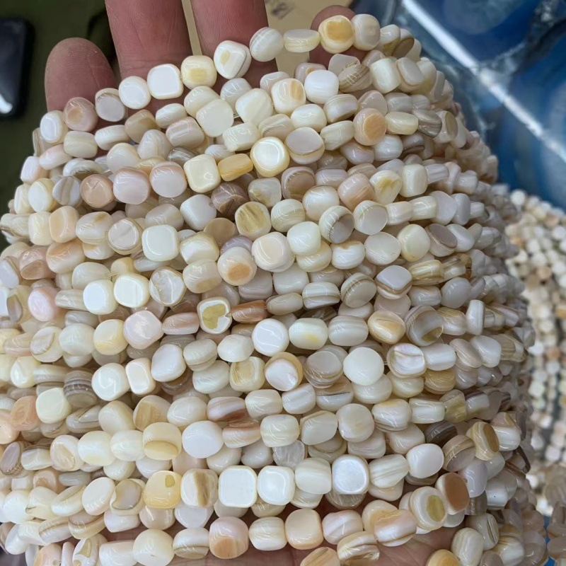 贝壳小方块随型直孔 diy饰品耳环项链发簪挂件服装服饰材料