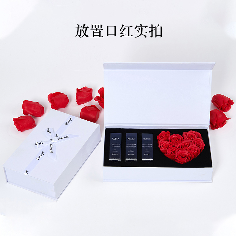 Caja de regalo de lápiz labial de suministro directo de fábrica regalo de San Valentín caja de Rosa caja de regalo de embalaje de regalo bolsa de regalo de cumpleaños