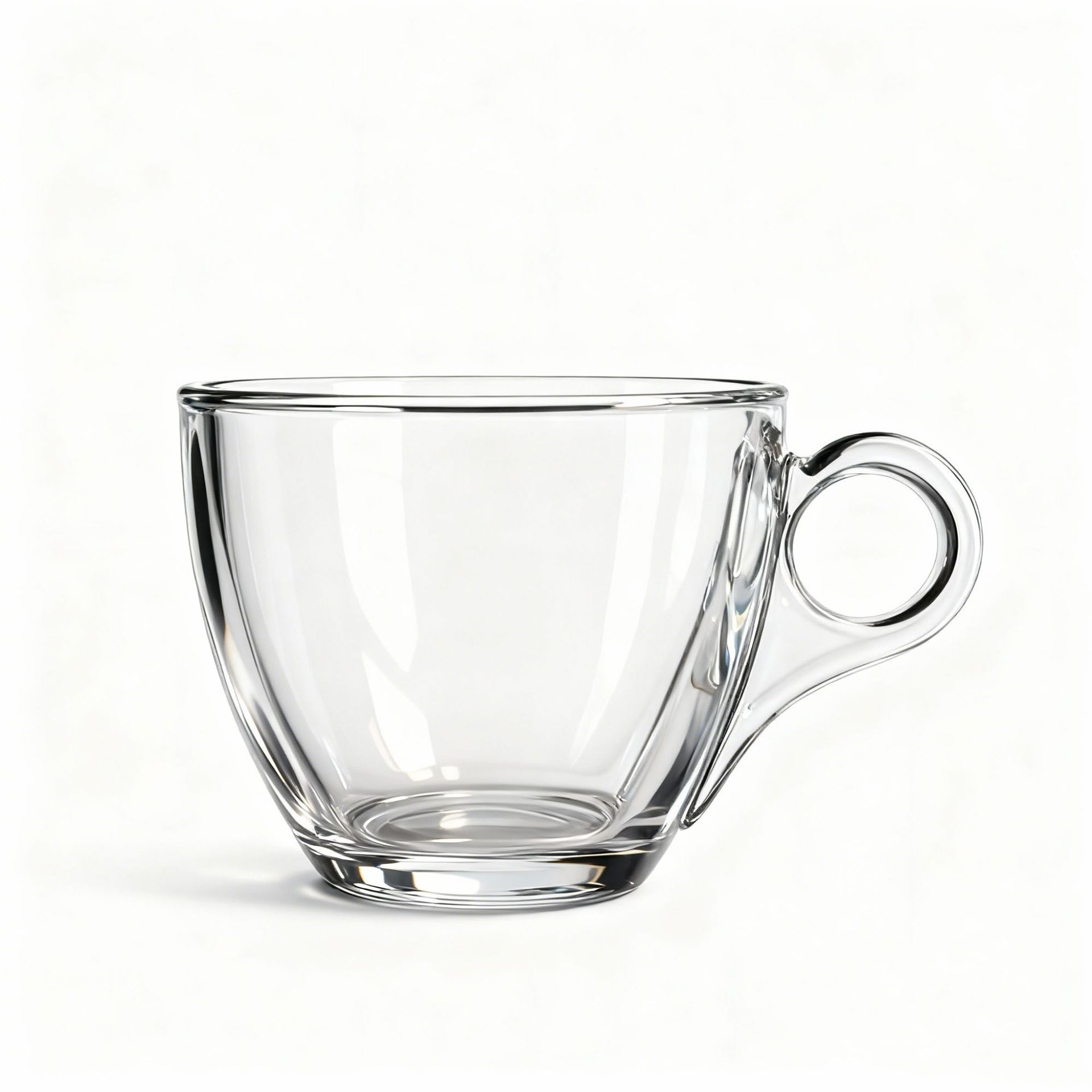 Taza de café de vidrio europeo con mango, taza de café espresso italiana, plato, taza de leche transparente, taza de té al por mayor