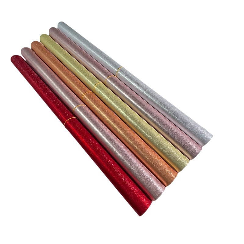 Nuevo papel de cebolla plateada brillante, papel de cebolla dorada brillante, papel de cojín interno de la insignia