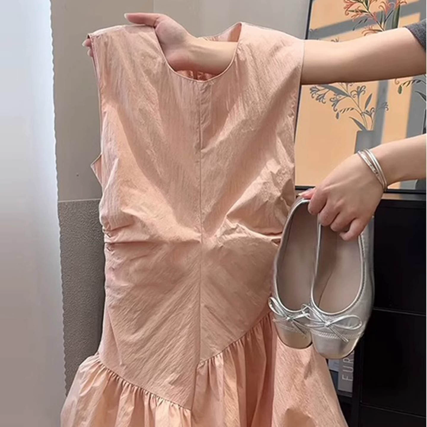 Модный молодежный дизайн безрукавного жилета с пышной юбкой 2025, новое платье в стиле миниатюрной принцессы для женщин на лето